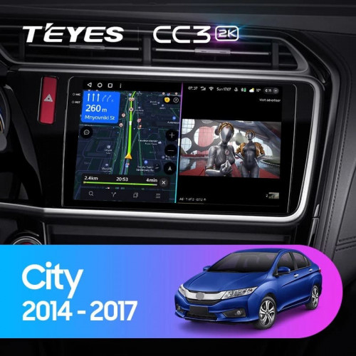 Штатная магнитола Teyes CC3 2K 6/128 Honda City (2014-2017) Тип-А