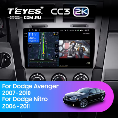 Штатная магнитола Teyes CC3 2K 6/128 Dodge Nitro (2006-2011)