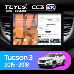 Штатная магнитола Teyes CC3 2K 360 6/128 Hyundai Tucson 3 (2015-2018) Тип-A (13&quot;)