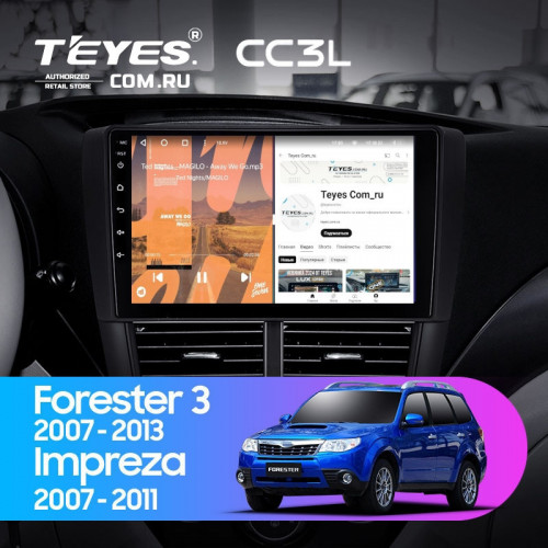 Штатная магнитола Teyes CC3L 4/64 Subaru Forester 3 SH (2007-2013)