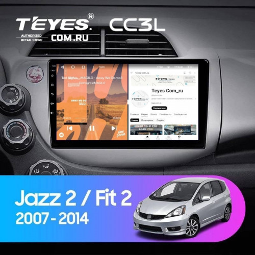 Штатная магнитола Teyes CC3L 4/64 Honda Fit 2 GE (2007-2014)