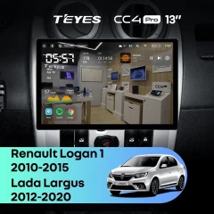 Штатная магнитола Teyes CC4 Pro 12/256 Lada Largus (2012-2020) (13")