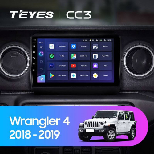 Штатная магнитола Teyes CC3 4/32 Jeep Wrangler 4 JL (2018-2019)