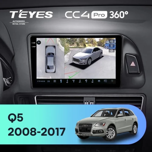 Штатная магнитола Teyes CC4 Pro 360 12/256 Audi Q5 8R (2008-2017) Тип-A