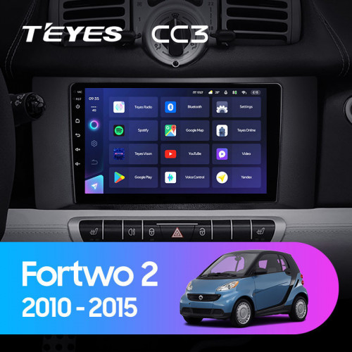 Штатная магнитола Teyes CC3 6/128 Mercedes-Benz Smart Fortwo 2 (2010-2015) F1