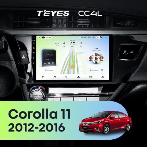 Штатная магнитола Teyes CC4L 6/64 Toyota Corolla (2012-2016) Тип-A