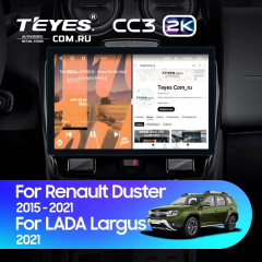 Штатная магнитола Teyes CC3 2K 4/32 Renault Duster (2015-2021) F1 (11")