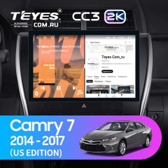 Штатная магнитола Teyes CC3 2K 4/32 Toyota Camry 7 XV 50 55 (2014-2017) (North America) F5 (11")