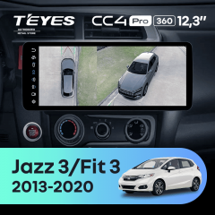 Штатная магнитола Teyes CC4 Pro 12.3" 360 12/256 Honda Fit 3 GP GK (2013-2020)