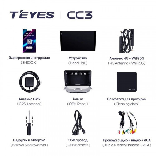 Штатная магнитола Teyes CC3L 4/32 Peugeot 206 T13 T16 T12 (1998-2012) F2