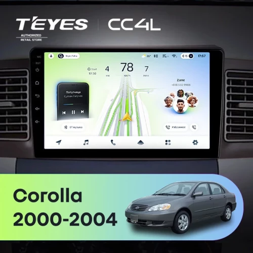 Штатная магнитола Teyes CC4L 4/64 Toyota Corolla E130 E120 (2000-2004)
