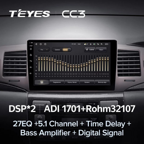 Штатная магнитола Teyes CC3 6/128 Toyota Corolla 9 E120 (2004-2006)