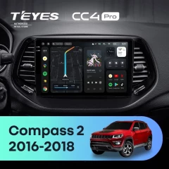 Штатная магнитола Teyes CC4 8/128 Jeep Compass 2 MP (2016-2018)