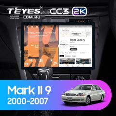 Штатная магнитола Teyes CC3 2K 6/128 Toyota Mark II 9 X100 (2000-2007) F1 (11&quot;)