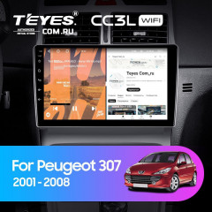 Штатная магнитола Teyes CC3L WiFi 2/32 Peugeot 307 1 (2001-2008)