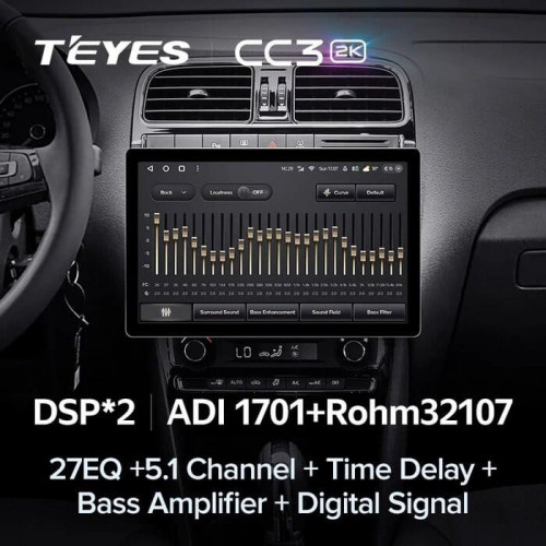Штатная магнитола Teyes CC3 2K 4/64 Volkswagen Polo 5 (2008-2020) F1 (13")