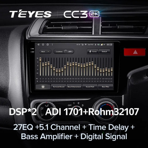 Штатная магнитола Teyes CC3 2K 4/64 Honda Jazz 3 (2015-2020) Тип-A Правый руль