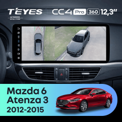 Штатная магнитола Teyes CC4 Pro 12.3" 360 12/256 Mazda 6 GJ (2012-2015) Тип-A