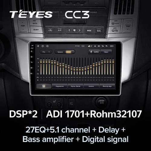 Штатная магнитола Teyes CC3 4/32 Toyota Harrier (2003-2009)