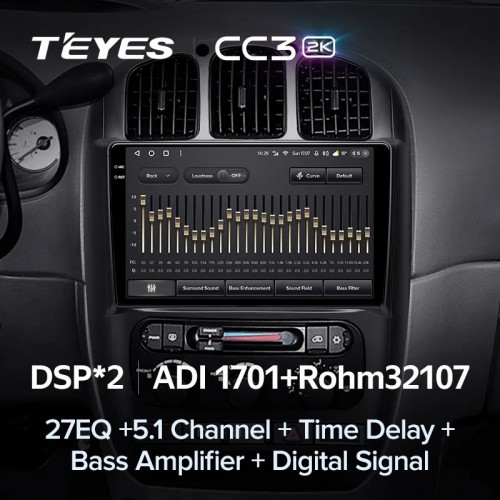 Штатная магнитола Teyes CC3 2K 4/64 Dodge Caravan 4 (2000-2007) Тип-B