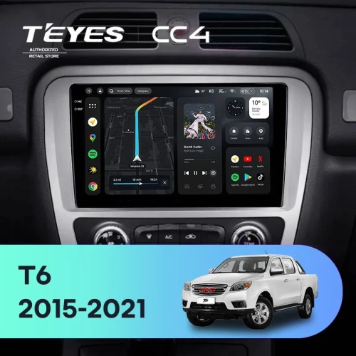 Штатная магнитола Teyes CC4 6/64 JAC T6 (2015-2021)