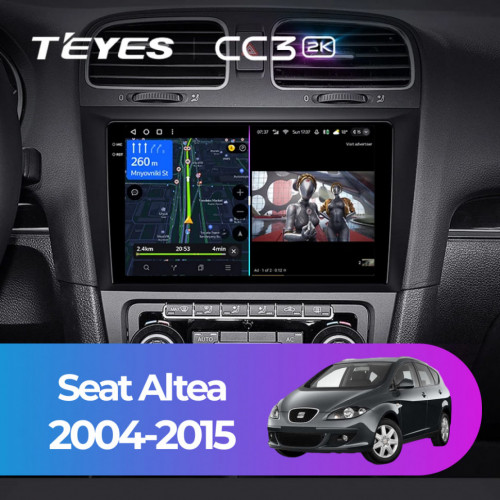 Штатная магнитола Teyes CC3 2K 6/128 Seat Altea (2004-2015)