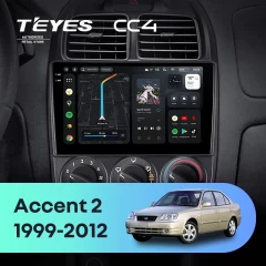Штатная магнитола Teyes CC4 8/128 Hyundai Accent II LC2 (1999-2012) F1