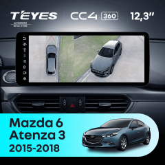 Штатная магнитола Teyes CC4 12.3" 360 6/64 Mazda Atenza 3 (2015-2018) Тип-A Правый руль