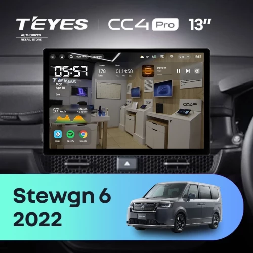 Штатная магнитола Teyes CC4 Pro 12/256 Honda Stepwgn 6 2022+ Правый руль (13")
