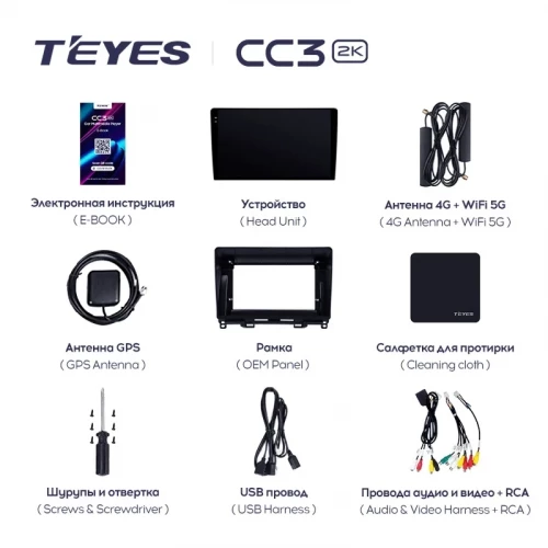 Штатная магнитола Teyes CC3 2K 6/128 Honda Jazz 4 (2020-2024) Тип-A Правый руль