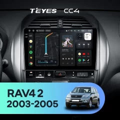 Штатная магнитола Teyes CC4 8/128 Toyota RAV4 2 CA20 CA20W XA20 (2003-2005) F4
