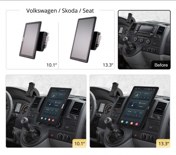 Универсальная магнитола Сarmedia OL-1903-2D-P6 Volkswagen