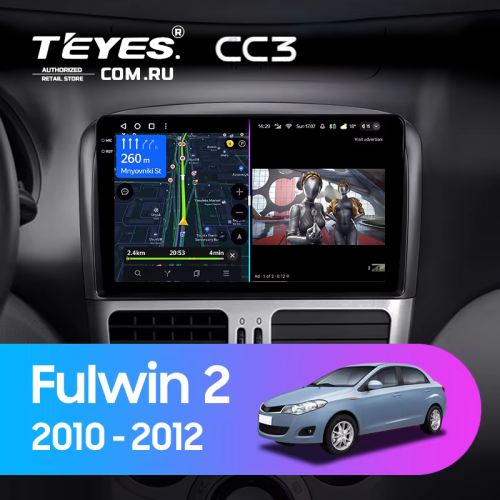 Штатная магнитола Teyes CC3 4/64 Chery Fulwin 2 (2010-2012) F2