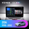 Штатная магнитола Teyes CC3 2K 6/128 Peugeot 206 T13 T16 T12 (1998-2012) F2