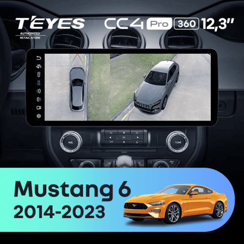 Штатная магнитола Teyes CC4 Pro 12.3" 360 12/256 Ford Mustang 6 S550 (2014-2023)