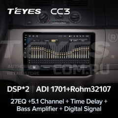 Штатная магнитола Teyes CC3 4/64 Skoda Fabia 2 (2007-2014) (10 inch Universal)