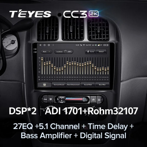 Штатная магнитола Teyes CC3 2K 6/128 Dodge Caravan 4 (2000-2007) Тип-A
