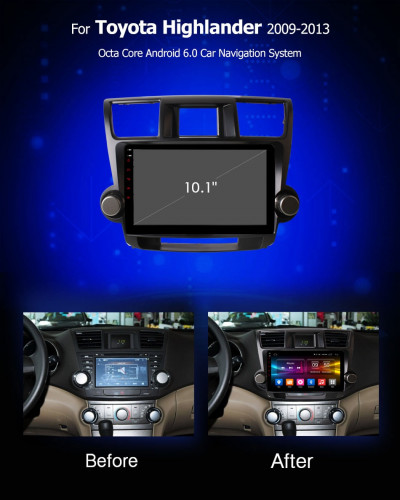 Штатная магнитола Carmedia OL-1616-1-Q Toyota Highlander 2007-2013 U40