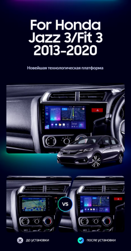 Штатная магнитола Teyes CC3L 4/32 Honda Fit 3 GP GK (2013-2020) Тип-A Правый руль