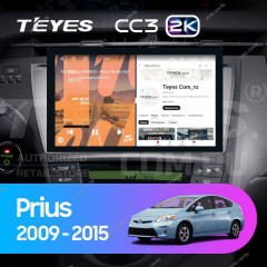 Штатная магнитола Teyes CC3 2K 360 6/128 Toyota Prius 3 XW30 (2009-2015) F2 Правый руль (13")
