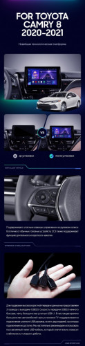 Штатная магнитола Teyes CC3 2K 4/32 Toyota Camry 8 XV 70 (2020-2021)