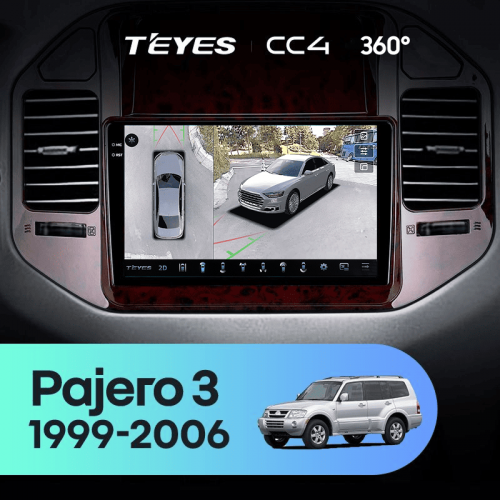 Штатная магнитола Teyes CC4 360 8/128 Mitsubishi Pajero 3 V70 V60 (1999-2006)