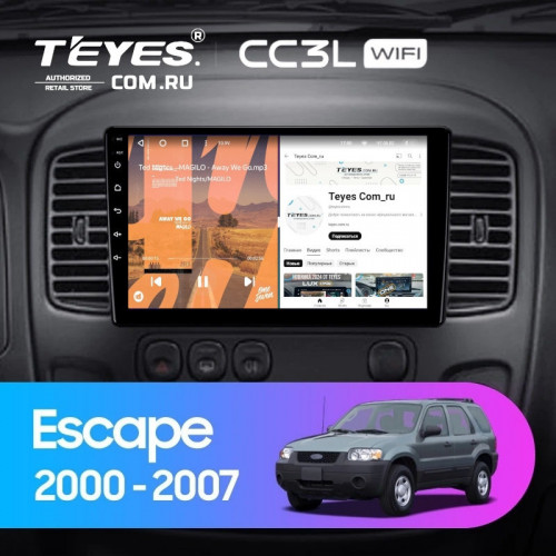 Штатная магнитола Teyes CC3L WiFi 2/32 Ford Escape (2000-2007)