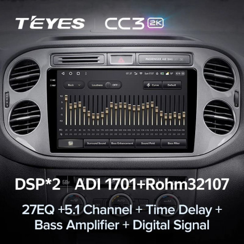 Штатная магнитола Teyes CC3 2K 6/128 Volkswagen Tiguan 1 NF (2006-2016) F2 (13")