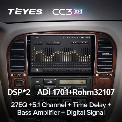 Штатная магнитола Teyes CC3 2K 6/128 Lexus LX470 (1998-2003) F1