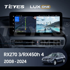 Штатная магнитола Teyes LUX ONE 6/128 Lexus RX270 3 RX450h 3 AL10 (2008-2015) Тип-B