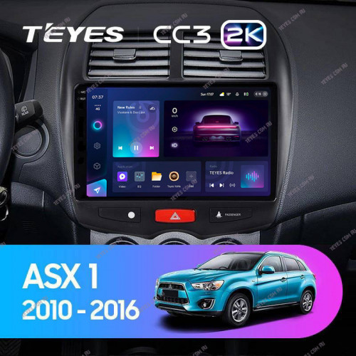 Штатная магнитола Teyes CC3 2K 360 6/128 Mitsubishi ASX 1 (2010-2016) Тип-A