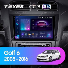 Штатная магнитола Teyes CC3 2K 360 6/128 Volkswagen Golf 6 (2008-2016)