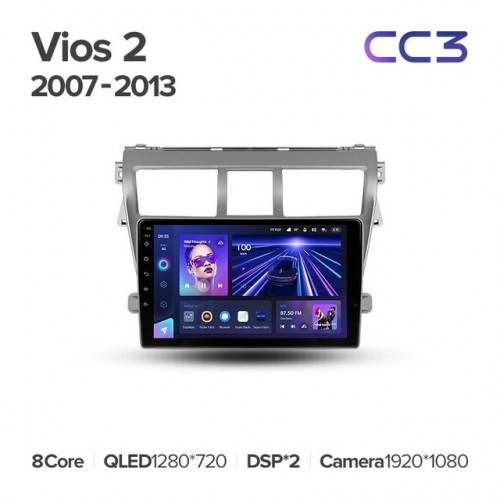 Штатная магнитола Teyes CC3 6/128 Toyota Vios 2 (2007-2013)