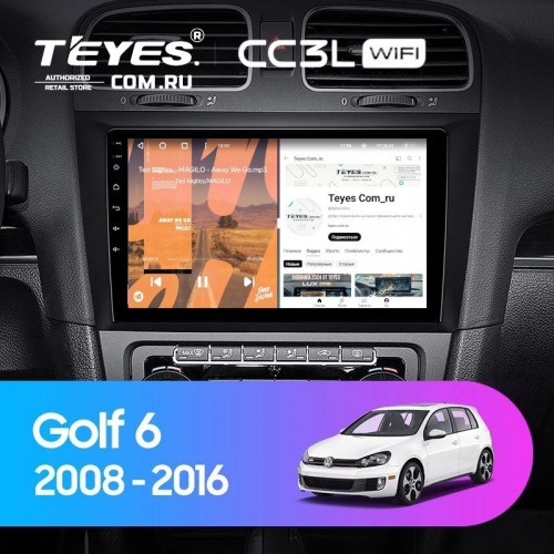 Штатная магнитола Teyes CC3L WiFi 2/32 Volkswagen Golf 6 (2008-2016)